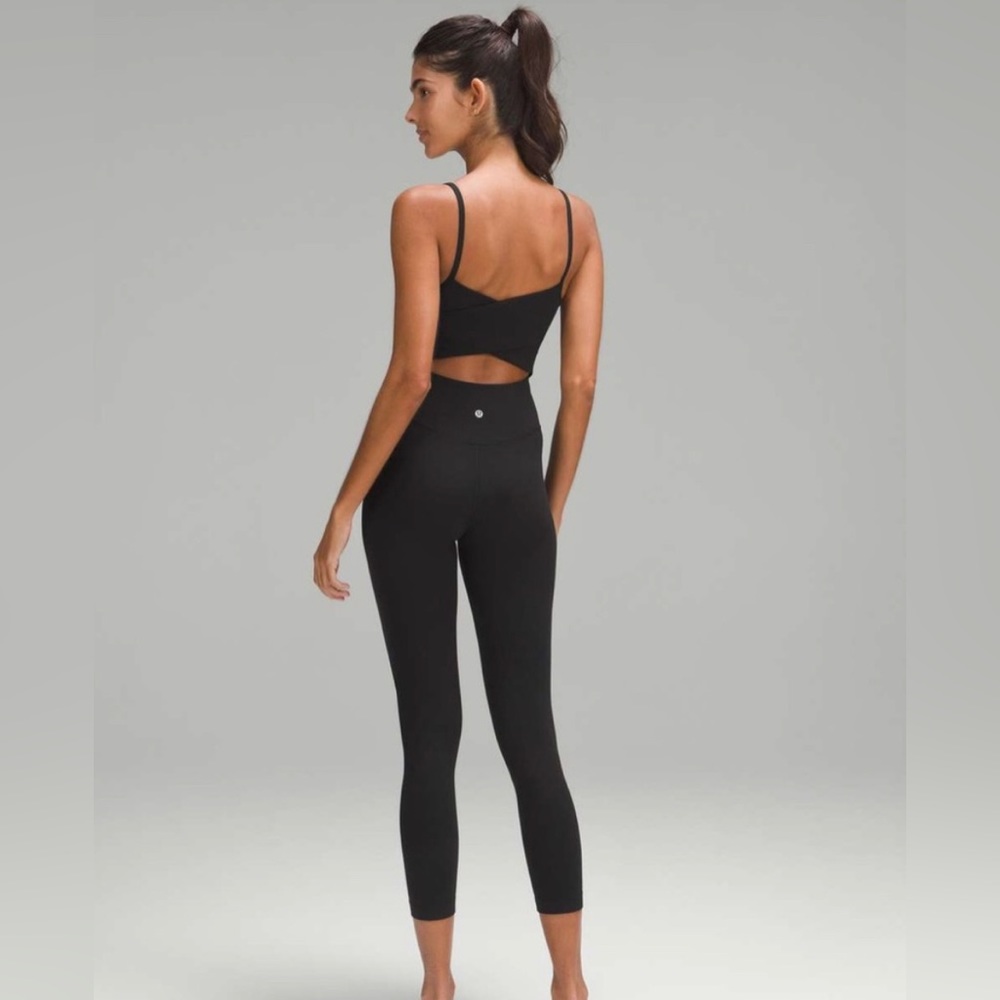 BNWT lululemon Cross-Back Nulu Yoga Bodysuit 25” size 4 in black